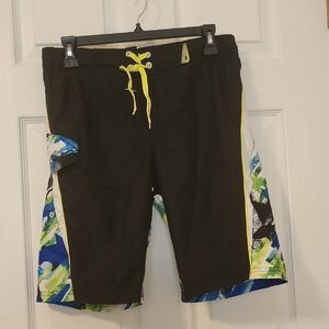 ZeroXposur Black and Blue Kids Swim Trunks